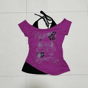 Women’s Purple Short‑Sleeve Top